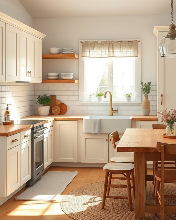 cozy rustic farmhouse kitchen