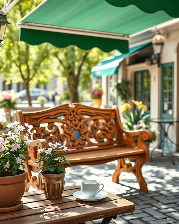 cozy rustic outdoor seating