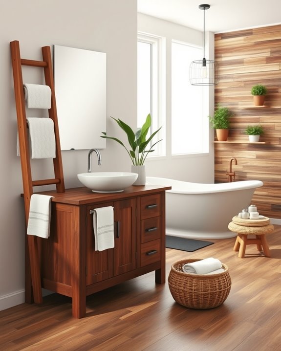 cozy rustic wood accents