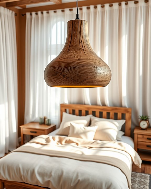 cozy rustic wooden lighting