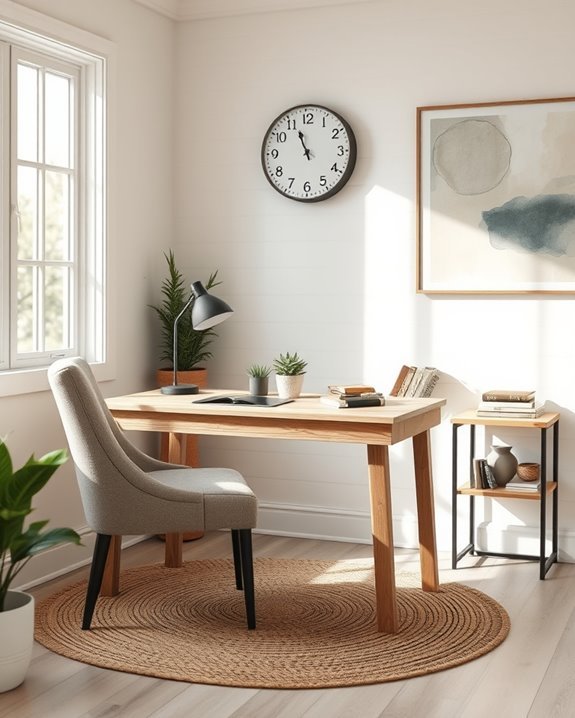 cozy rustic workspace design