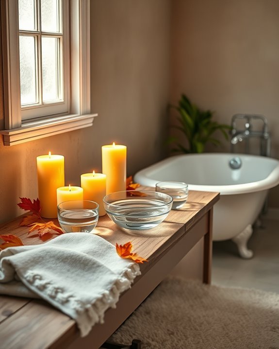 cozy seasonal candle ambiance