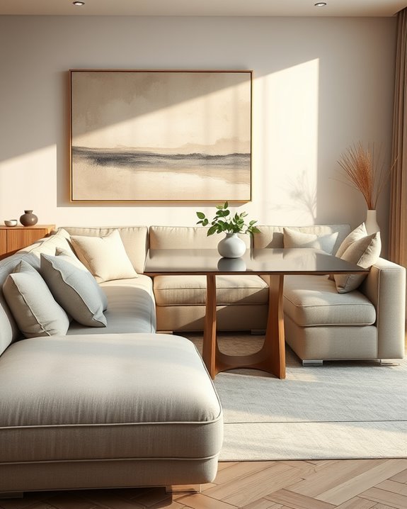 cozy sectional sofa dining