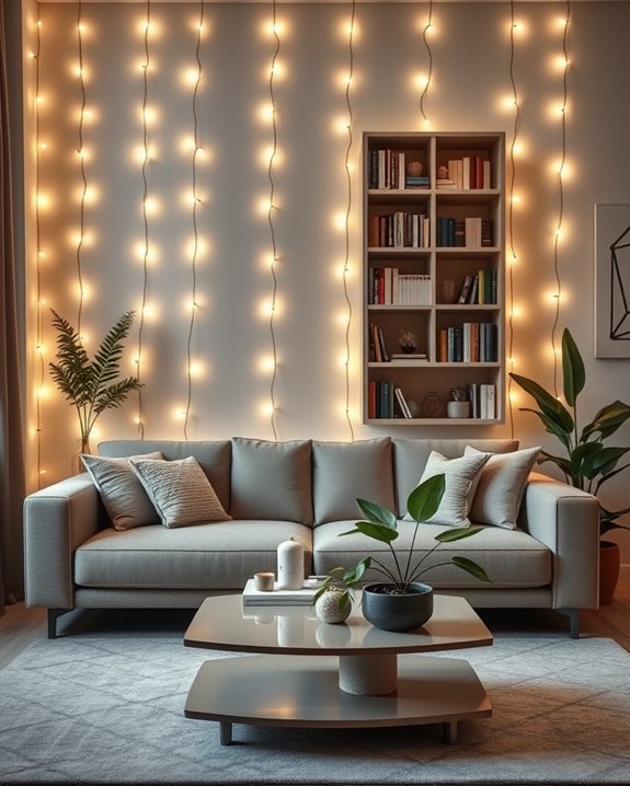 cozy string light ambiance