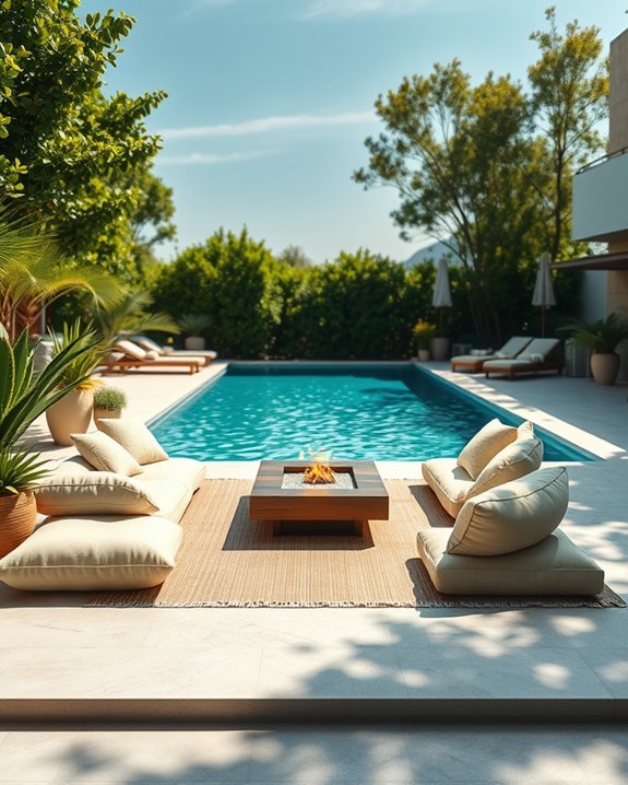 cozy sunken lounge area