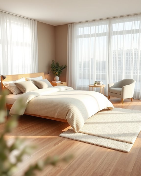 cozy textiles and lighting