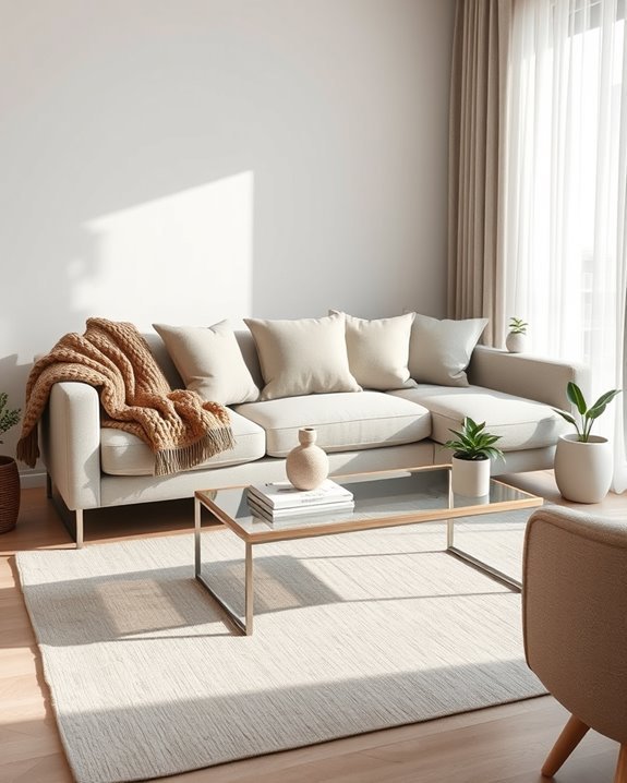 cozy textured fabric accents