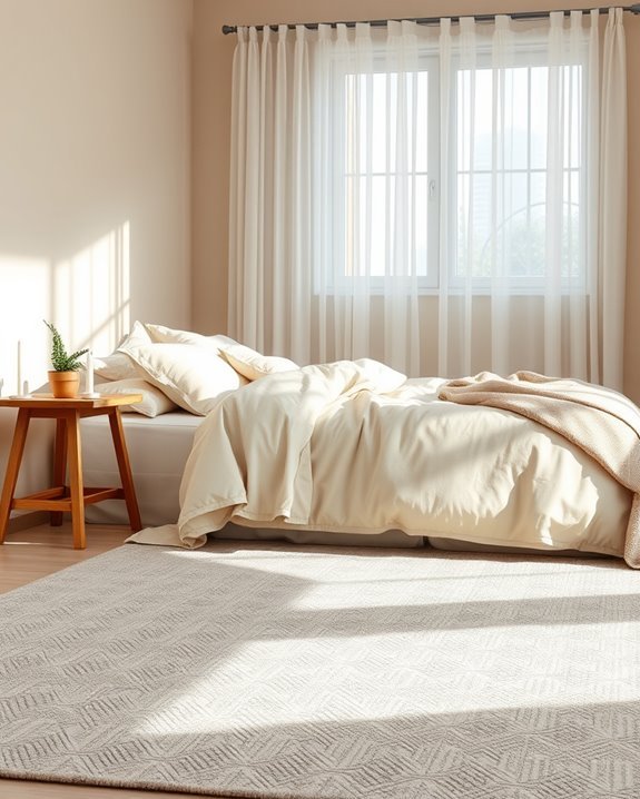 cozy understated patterned rugs