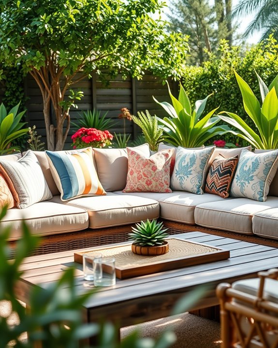 cozy vibrant outdoor pillows