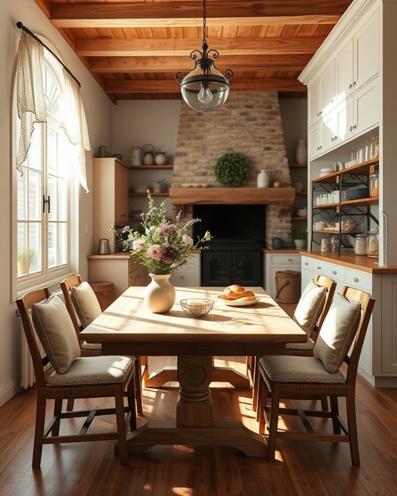 cozy vintage breakfast nook