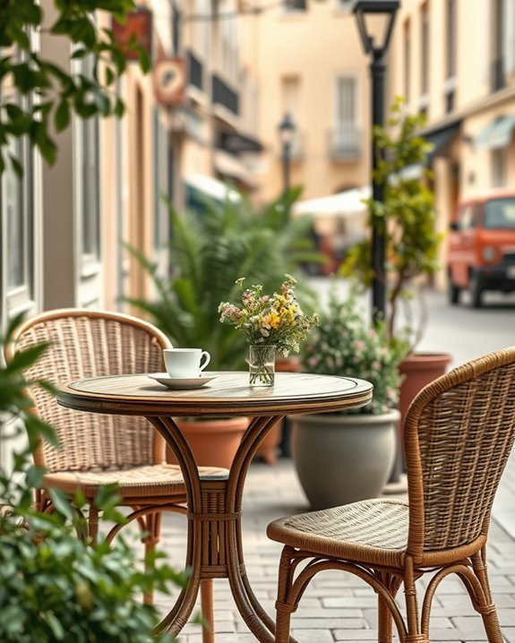 cozy vintage wicker atmosphere