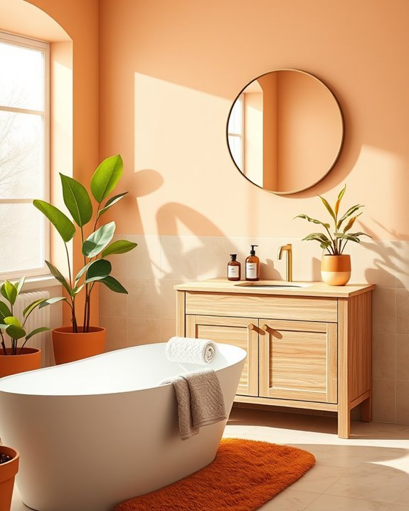 cozy warm bathroom ambiance