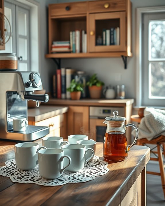 cozy warm beverage corner