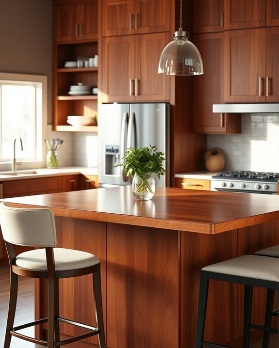 cozy warm cherry accents