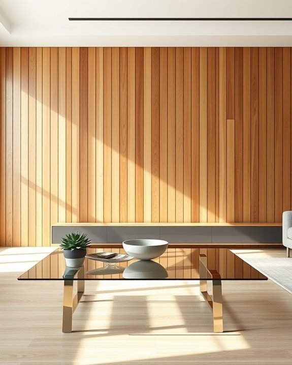 cozy wood slat walls