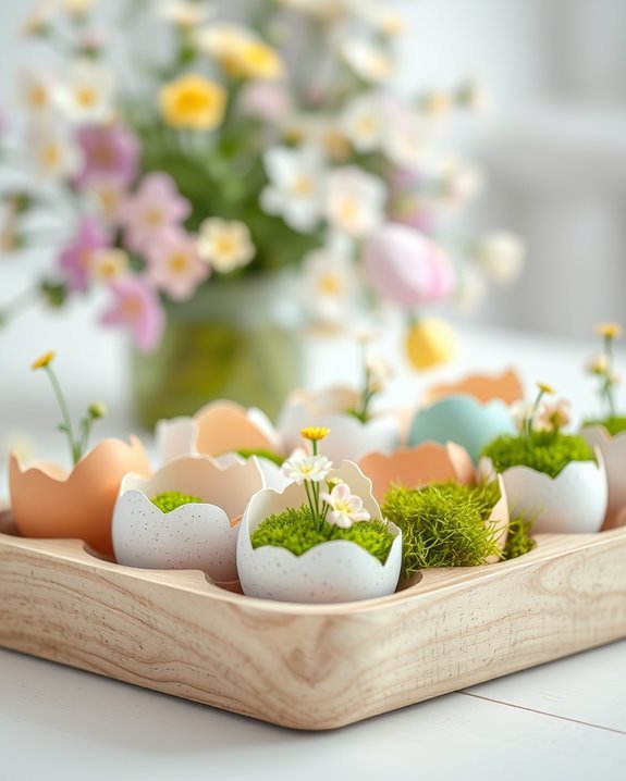 crafty easter egg planters