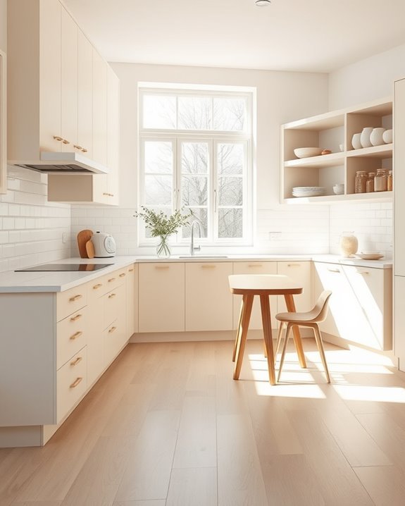 cream scandinavian kitchen design