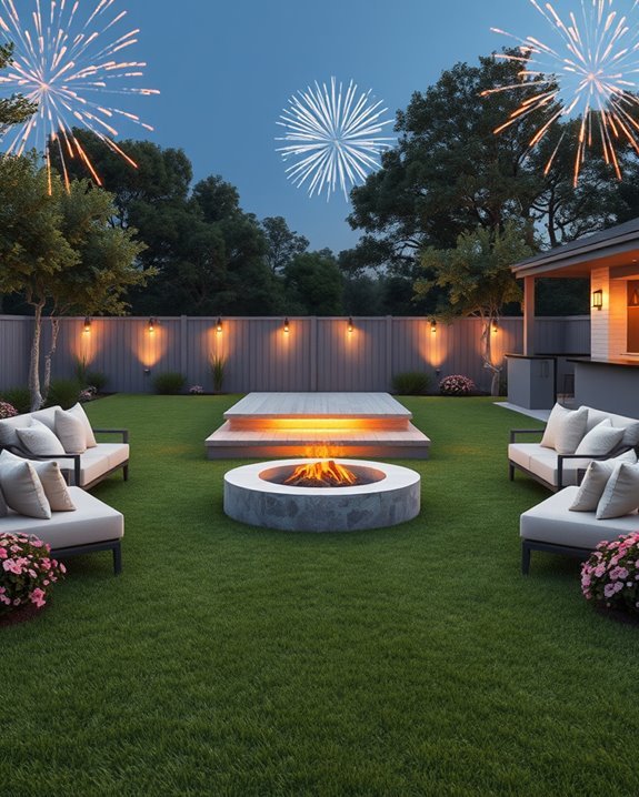creative backyard fireworks experience