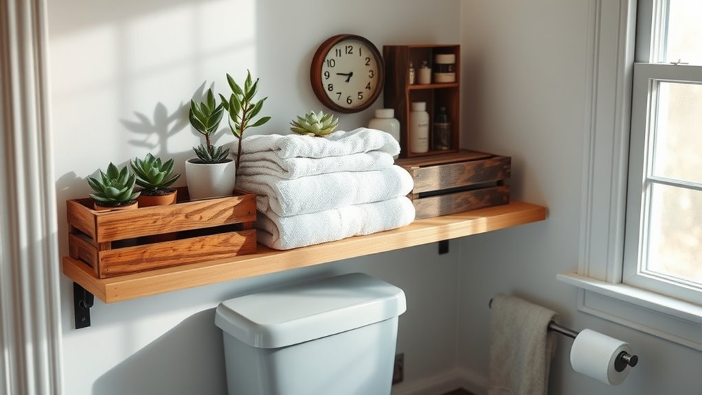 creative bathroom shelf ideas
