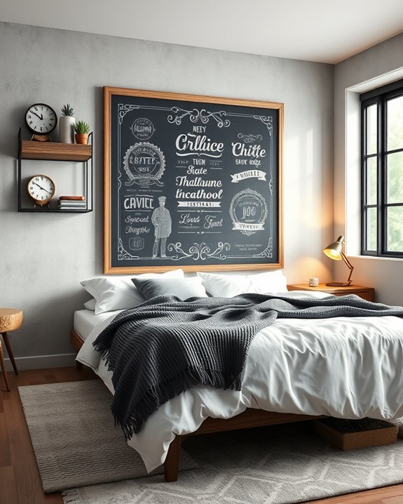 creative chalkboard wall art