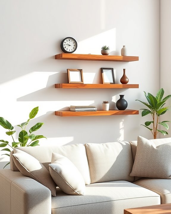 creative diy floating shelves