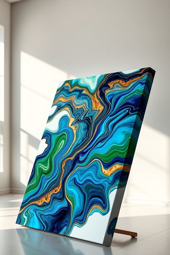 creative fluid color mixing