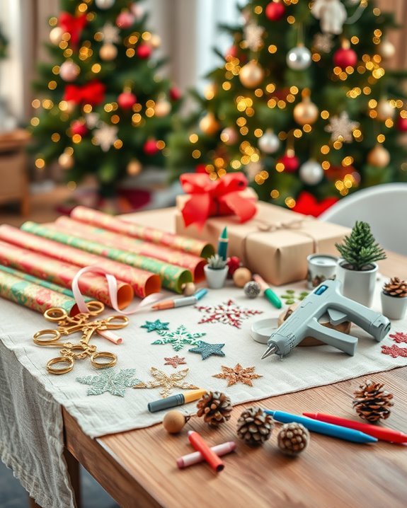 creative holiday craft station