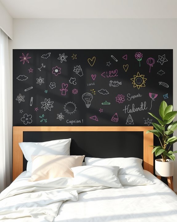 creative interactive chalkboard wall