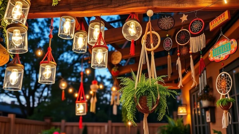 creative patio hanging decor