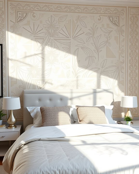creative stencil wall design
