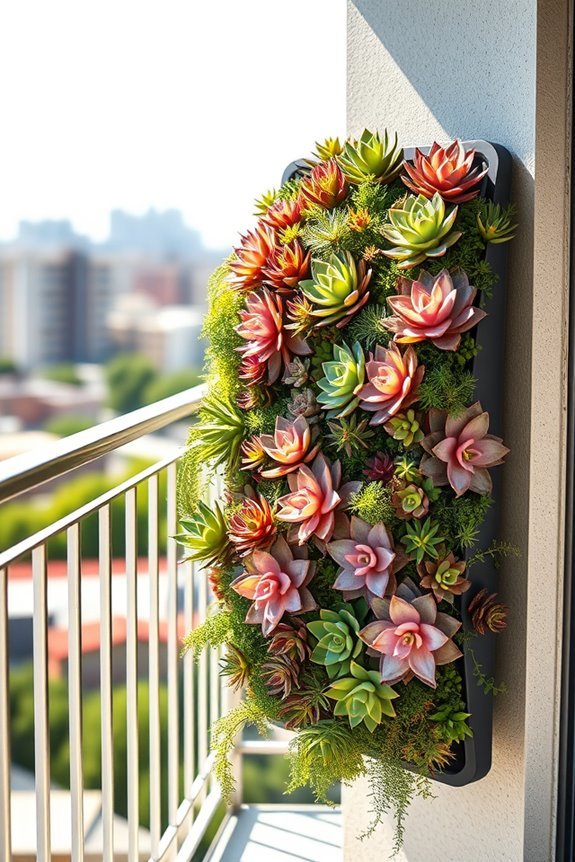 creative vertical succulent display