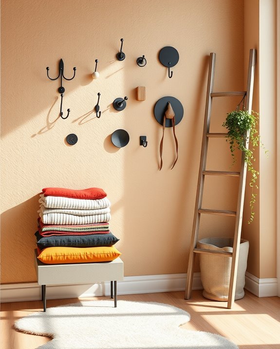 creative wall hook organization