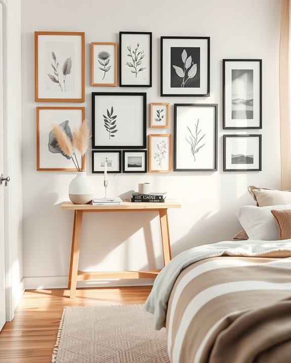 curate vibrant gallery wall