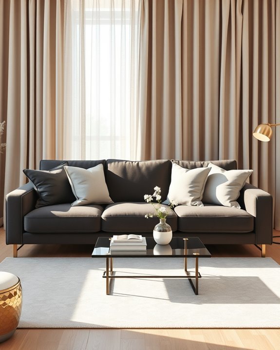 curtain selection for sofas
