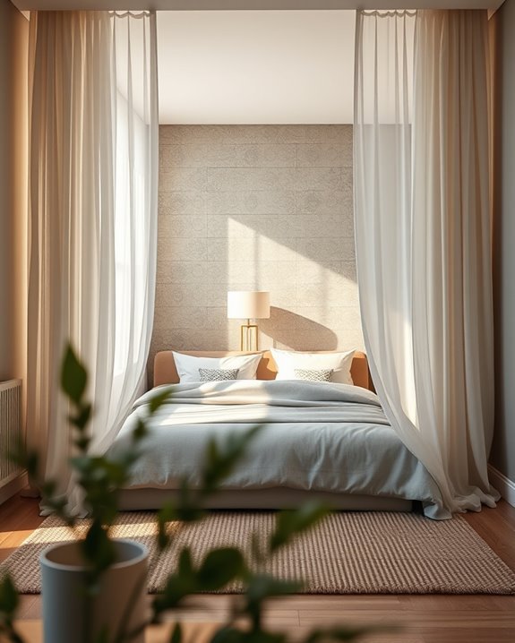 curtains enhance bedroom privacy