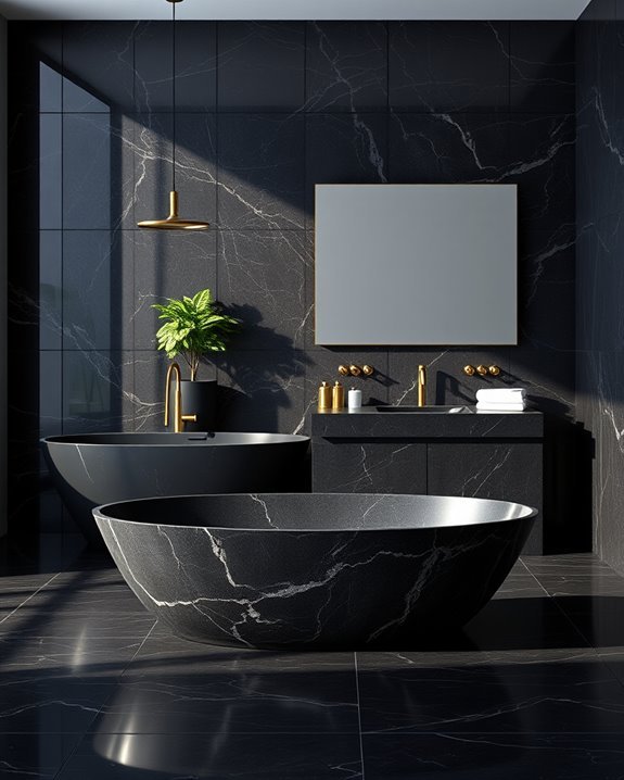 custom black granite elegance