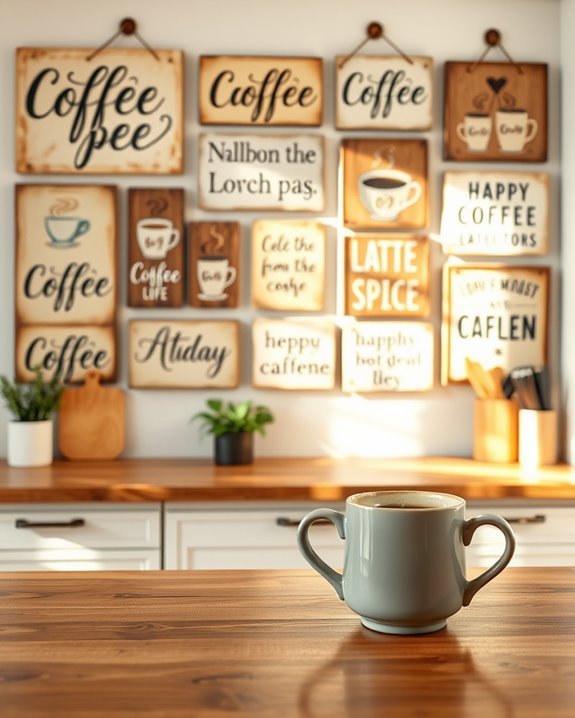 custom hand painted coffee decor