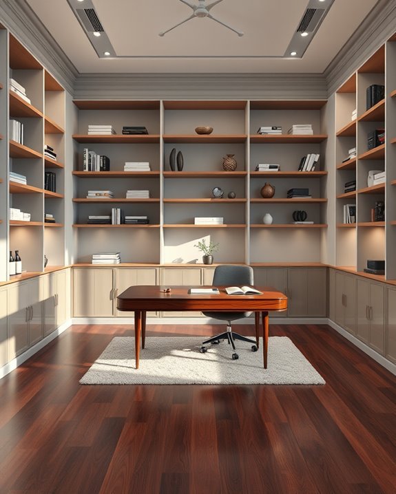 custom shelving enhances organization