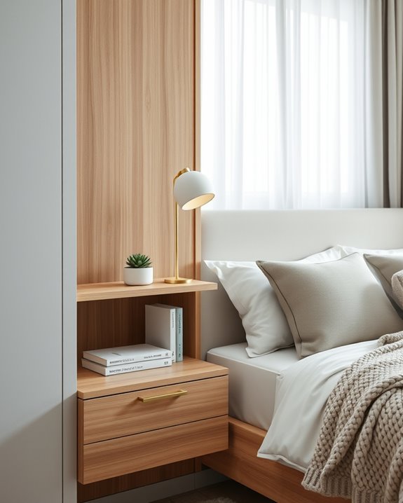 custom space saving bedside table