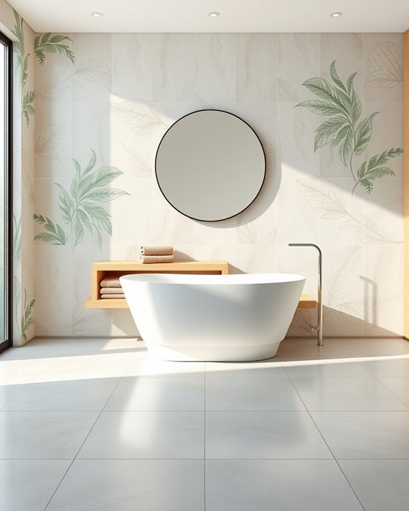 customizable large bathroom tiles