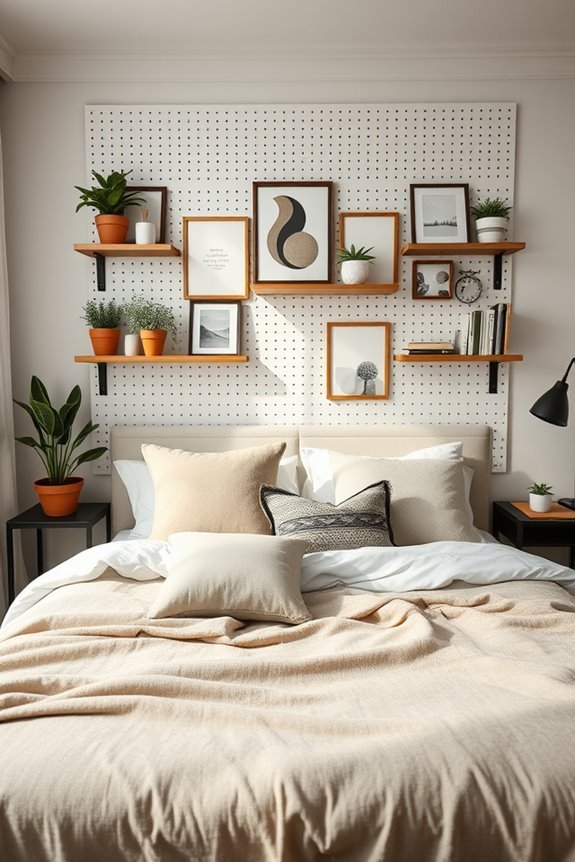 customizable pegboard wall art
