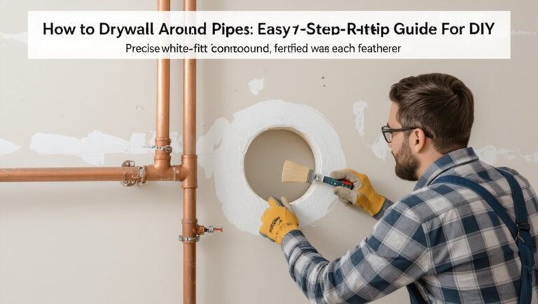cut drywall around pipes