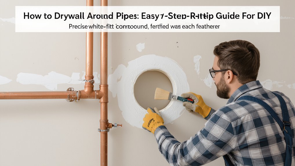 cut drywall around pipes