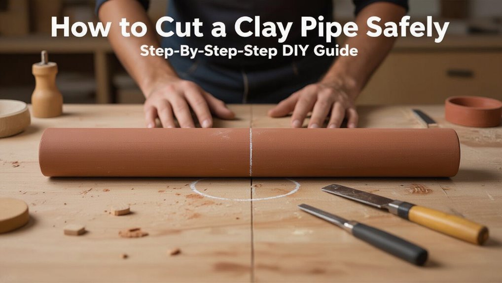 cutting clay pipe safely steps