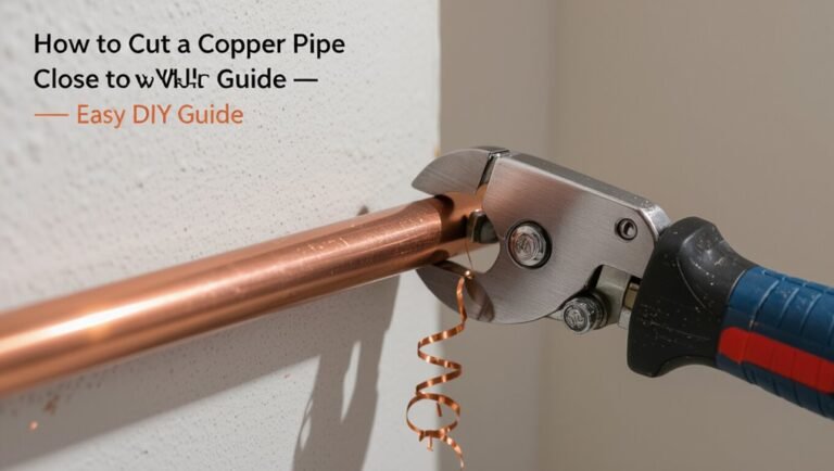 cutting copper pipe near wall