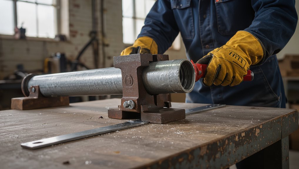 cutting galvanized pipe safely