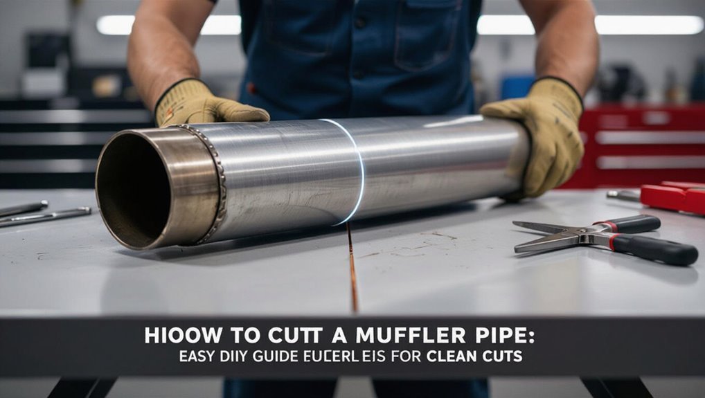 cutting muffler exhaust pipe