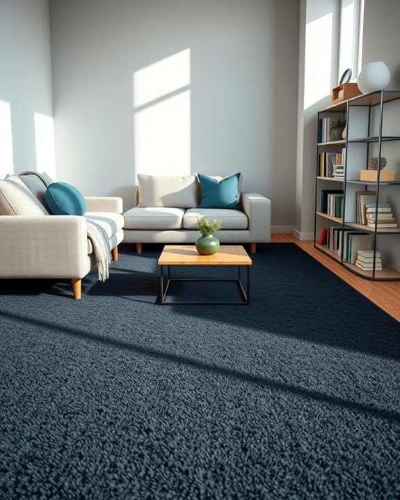 dark carpets enhance intimacy