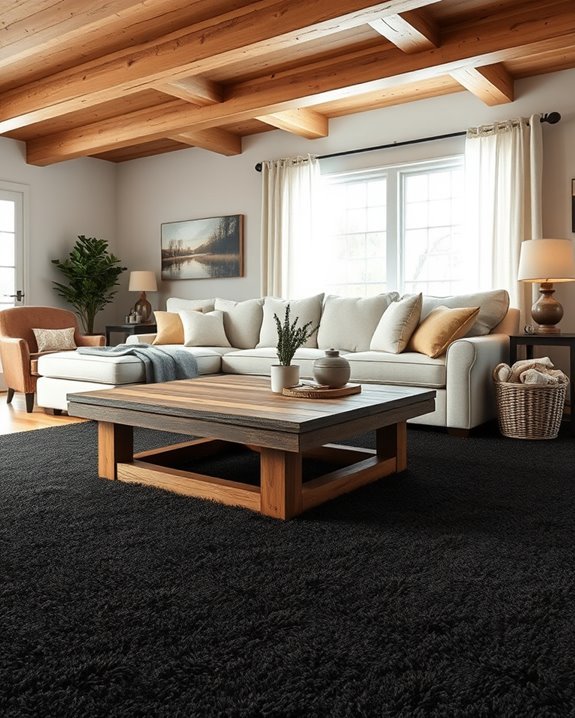 dark carpets rustic charm