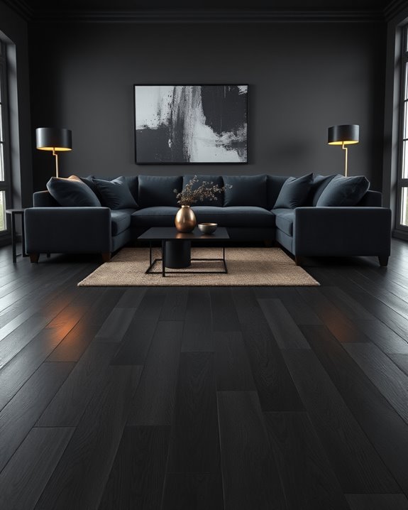 dark flooring enhances aesthetics